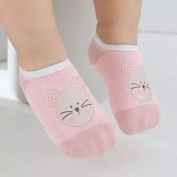 1 пара детских носков с мультяшным принтом, нескользящие эластичные напольные носки для малышей, домашние носки M темно-синий