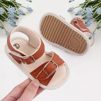 1 пара детских сандалий с волшебной наклейкой, нескользящие 4 цвета, детские сандалии для малышей, домашние сандалии