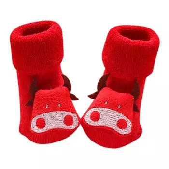 1 пара детских согревающих носков, нескользящие хлопковые рождественские чулки, одежда, аксессуары Red Moose
