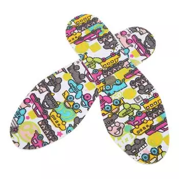 1 пара детских стелек из дышащего латекса, вставки для подошвы, детские накладки для обуви, свободный размер, мультфильм