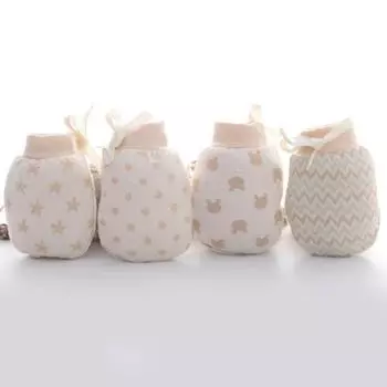 1 пара детских варежек, регулируемые утепленные зимние перчатки с защитой от царапин для малышей, товары для малышей 12