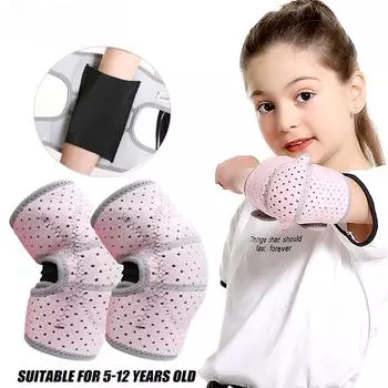 1 пара детских защитных налокотников для занятий спортом на открытом воздухе, подходит для мальчиков и девочек, мульти-спортивные скейтбординг, катание на роликовых коньках, велоспорт, езда на велосипеде