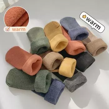 1 пара детских зимних носков для осени и зимы, утолщенные теплые кашемировые детские носки для мальчиков и девочек