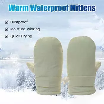 1 пара детских зимних варежек для детей 1-8 лет, толстые, с плюшевой подкладкой, ветрозащитные, сохраняющие тепло, перчатки для холодной погоды, регулируемый ремешок, двухслойные M розовый