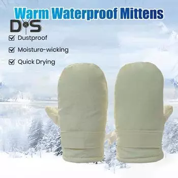 1 пара детских зимних варежек для детей 1-8 лет, толстые, с плюшевой подкладкой, ветрозащитные, сохраняющие тепло, перчатки для холодной погоды, регулируемый ремешок, двухслойные M розовый