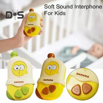 1 пара детский мультяшный банановый домофон 300 м дальний радиус действия для мальчиков и девочек взаимодействие родителей и детей в помещении и на улице детский ручной беспроводной домофон игрушка 1 Pair