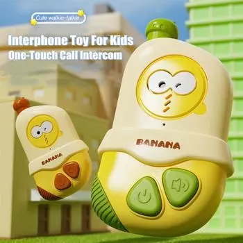 1 пара детский мультяшный банановый домофон 300 м дальний радиус действия для мальчиков и девочек взаимодействие родителей и детей