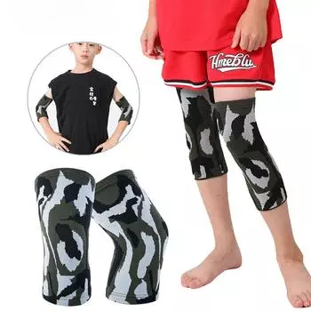 1 пара, детский наколенник на локте, детская накладка на коленную чашечку, дышащая, гибкая, эластичная наколенница, компрессионные наколенники S