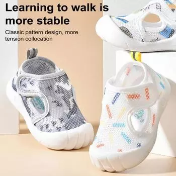 1 пара детской обуви для воды, босоножки для мальчиков и девочек с застежкой, легкая быстросохнущая дышащая уличная обувь без шнуровки для малышей 19 серый