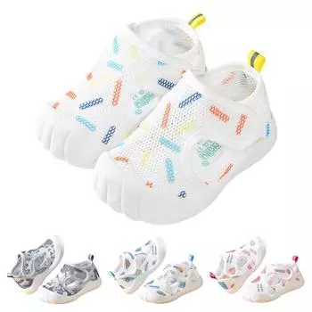 1 пара детской обуви для воды, босоножки для мальчиков и девочек с застежкой, легкая быстросохнущая дышащая уличная обувь без шнуровки для малышей 19 серый