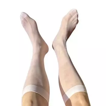 1 пара длинных носков, деловые носки для официальных костюмов, мужские шелковые носки, прозрачные носки выше икры, прозрачные, полиамидные, клубные, тонкие