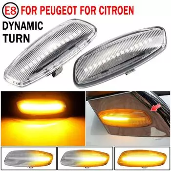 1 пара для Citroen C3 C4 C5 DS3 DS4 для Peugeot 207 308 3008 5008 RCZ динамические светодиодные боковые габаритные огни указатели поворота