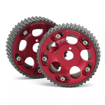 1 пара для двигателя Toyota 1JZ 2JZ DOHC, регулируемый алюминиевый шкив, кулачковый механизм, красный