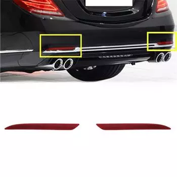 1 пара для Mercedes Benz S-класса W222 AMG задний бампер светоотражатель 2228200374