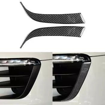 1 пара дневных ходовых огней DRL из углеродного волокна, накладка на веко, бровь