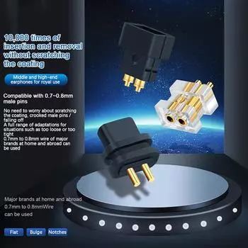 1 пара двойных игольчатых гнезд для наушников, ремонт плоских/выпуклых/выемчатых гнезд