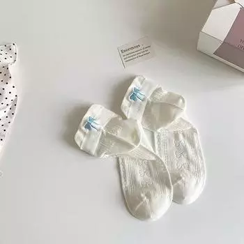 1 пара дышащих хлопковых тонких низких носков с вырезом, милые носки с бантом и сердечками, повседневные удобные летние короткие носки, подарок бежевый