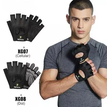 1 пара дышащих перчаток для тренировок, перчатки для тренировок в тренажерном зале без пальцев для тяжелой атлетики с изогнутой открытой спиной, для пауэрлифтинга, женщин и мужчин S