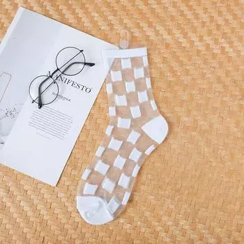 1 пара дышащих ультратонких носков летние женские прозрачные сексуальные кружевные шелковые хрустальные черные белые женские эластичные короткие носки One Size