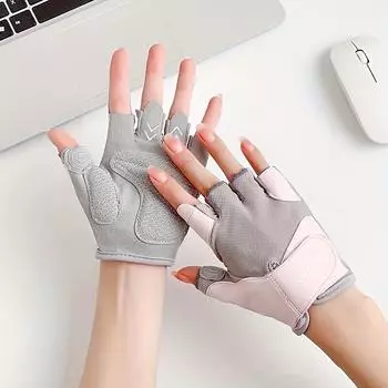 1 пара дышащих велосипедных противоскользящих быстросохнущих перчаток для фитнеса с половиной пальцев, подходящих для езды на велосипеде по шоссе S