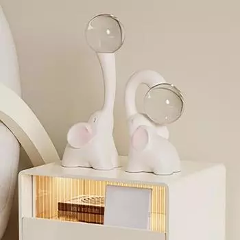 1 пара фигурок слонов из искусственного хрусталя, пара белых слонов, скульптура, домашняя скульптура белый