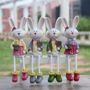 1 пара фигурок животных из смолы, настольный декор, статуэтки животных с длинными ногами, мультяшные авокадо, украшения для балкона, гостиной, офиса Deer