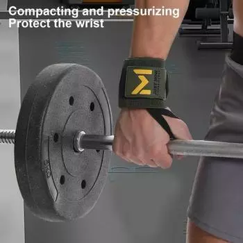 1 пара фитнес-бинтов, регулируемый эластичный браслет с ремешком для большого пальца, дышащий, впитывающий пот, унисекс, спортивный бинт для тяжелой атлетики чёрный/красный