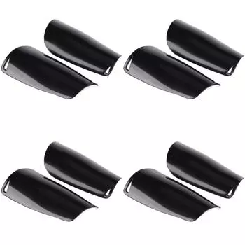 1 пара футбольных леггинсов, противоскользящие детские щитки для голени (черный)