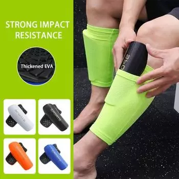 1 пара футбольных накладок на голень, противоударная защита ног, мягкие эластичные утолщенные защитные щитки для футбола, длинные носки, вставки на голень, рукава S белый