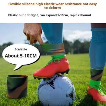 1 пара футбольных ремешков для защиты голени, антискользящие леггинсы, фиксированные ремни для голени, легкие защитные ремни для лодыжек для футбола, бега, велоспорта L синий