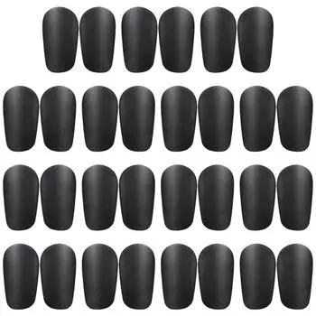 1 пара футбольных щитков для голени для молодежи и взрослых (Черный 8x5см)