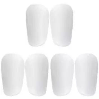 1 пара футбольных щитков для голени для молодежи и взрослых (Белый 10x6см)