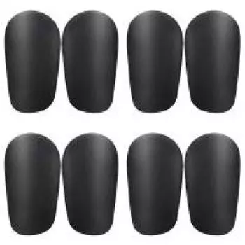 1 пара футбольных щитков для голени для молодежи и взрослых (Черный 8x5см)