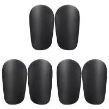 1 пара футбольных щитков для голени для молодежи и взрослых (Черный 8x5см)