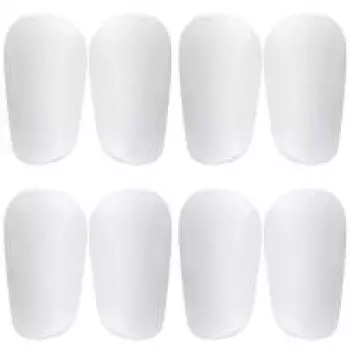 1 пара футбольных щитков для голени для молодежи и взрослых (Белый 10x6см)