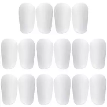 1 пара футбольных щитков для голени для молодежи и взрослых (Белый 10x6см)