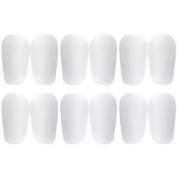 1 пара футбольных щитков для голени для молодежи и взрослых (Белый 10x6см)