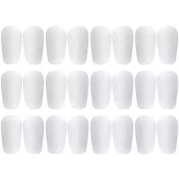 1 пара футбольных щитков для голени для молодежи и взрослых (Белый 10x6см)