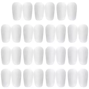 1 пара футбольных щитков для голени для молодежи и взрослых (Белый 8x5см)