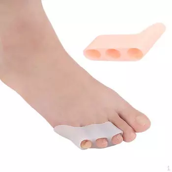 1 пара гелевых корректоров вальгусной деформации маленьких/мизинцев ног, разделителей, выпрямителей-прокладок
