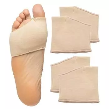 1 пара гелевых плюсневых подушечек для облегчения боли при невроме, амортизирующий рукав для передней части стопы со встроенными гелевыми подушечками, гелевые стельки для облегчения мозолей при метатарзалгии L