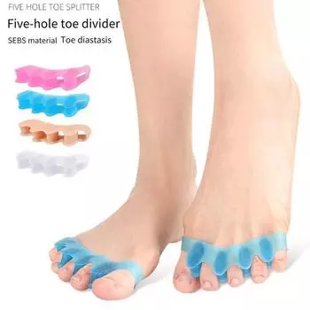1 пара гелевых прокладок для пальцев ног для женщин и мужчин, гель для облегчения боли в ногах, корректор бурсита, разделители пальцев для перекрывающихся пальцев телесный