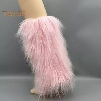 1 пара гетр из искусственного меха для женщин и девочек, плюшевые мягкие манжеты на рукава, пушистые меховые рукава для зимнего тепла 15cm чёрный