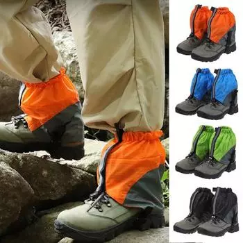1 пара гетр со светоотражающей полосой, регулируемые, для мужчин и женщин, для активного отдыха, походов, скалолазания, катания на лыжах, охоты, защиты от змей, зимних ботинок, защитный чехол для обуви зелёный