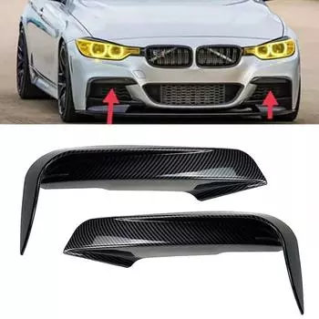 1 пара глянцевых черных/углеродного волокна противотуманных фар, накладок на рамку, подходит для BMW 3 серии F30 F31 M Sport 2012-2019