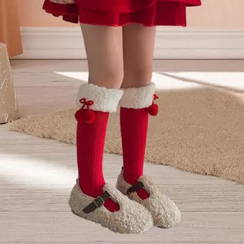 1 пара гольфов для девочек, креативные, легко сочетающиеся, высокие чулки для детей with Balls