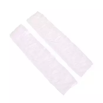 1 пара готических перчаток без пальцев на Хэллоуин, черные рваные украшения white