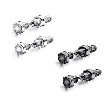 1 пара готических унисекс панк-рок серьги-гвоздики из нержавеющей стали гвоздики новинка пирсинг ювелирные изделия рок-пирсинг ювелирные изделия серебряный