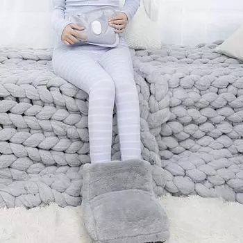 1 пара грелок для ног, съемный кашемировый универсальный USB-нагреватель для ног, сохраняющий тепло, домашний розовый