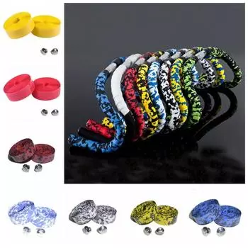 1 пара губчатой обмотки для руля шоссейного велосипеда Eva Camouflage Cycling Handle belt Raod Bike чёрный/красный